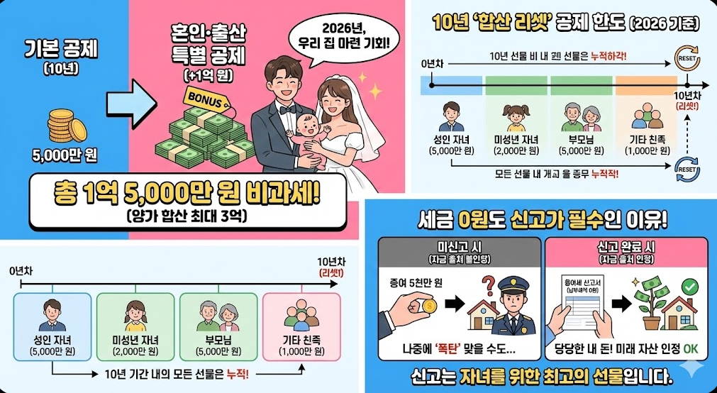 증여세 면제한도