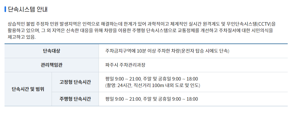 주정차 위반 과태료 조회