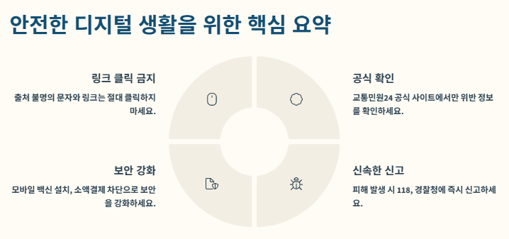교통법규 위반 스미싱: 사례,구별방법,예방방법 및 대처방안