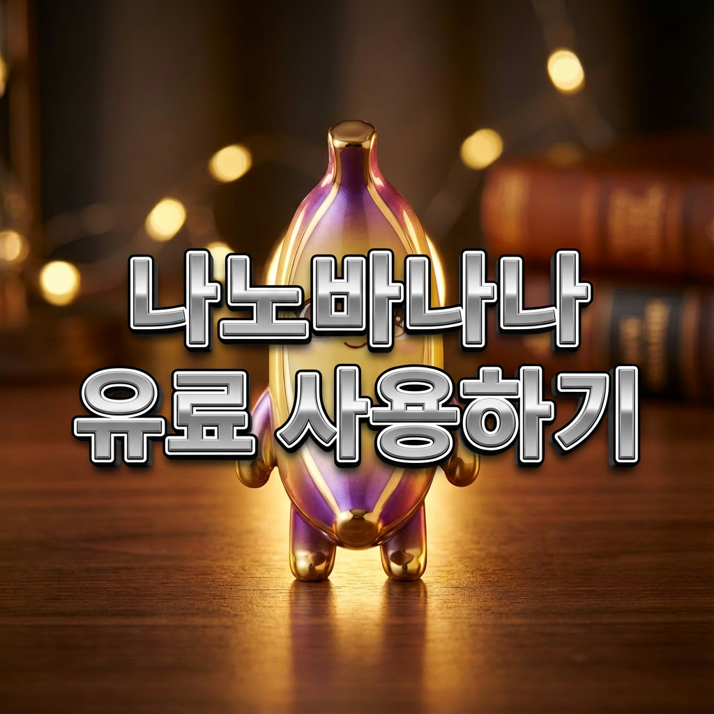 나노바나나 유료 버전의 기능과 차이를 안내하는 썸네일 이미지