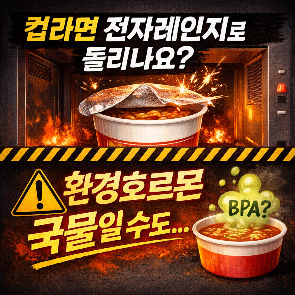 컵라면 전자레인지로 돌리나요? 환경호르몬 국물 일수도...