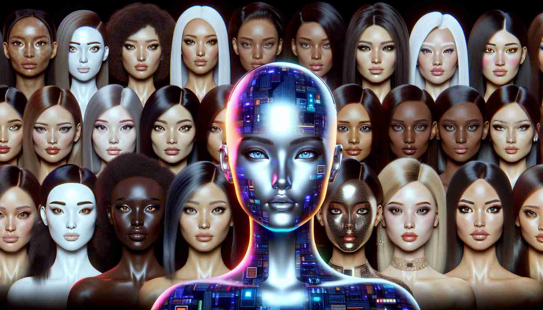 인공지능이 만든 여성들로 구성된 미인대회