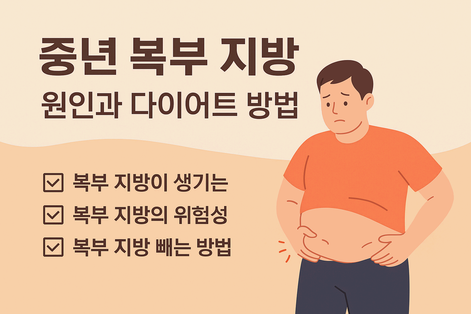 중년 복부 지방, 왜 생길까? 그리고 뺄 수 있을까?