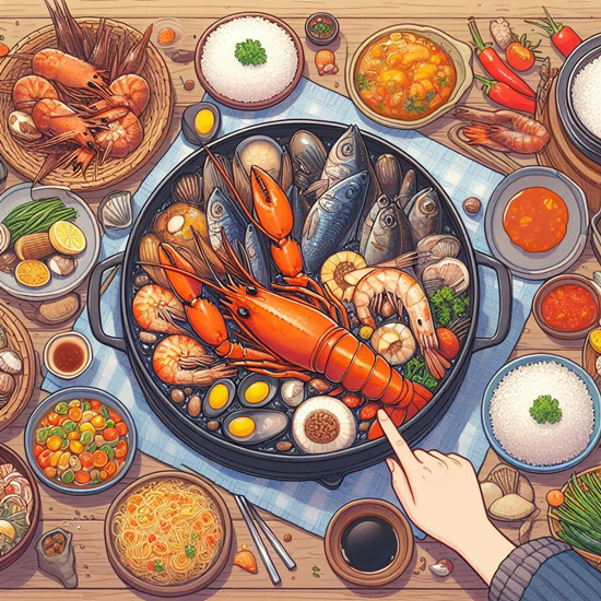 푸짐한 구성의 생생정보 경자할머니의 해산물밥상