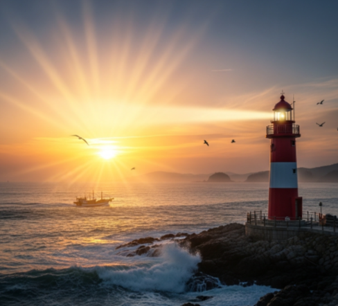 해뜨는 모습 이미지