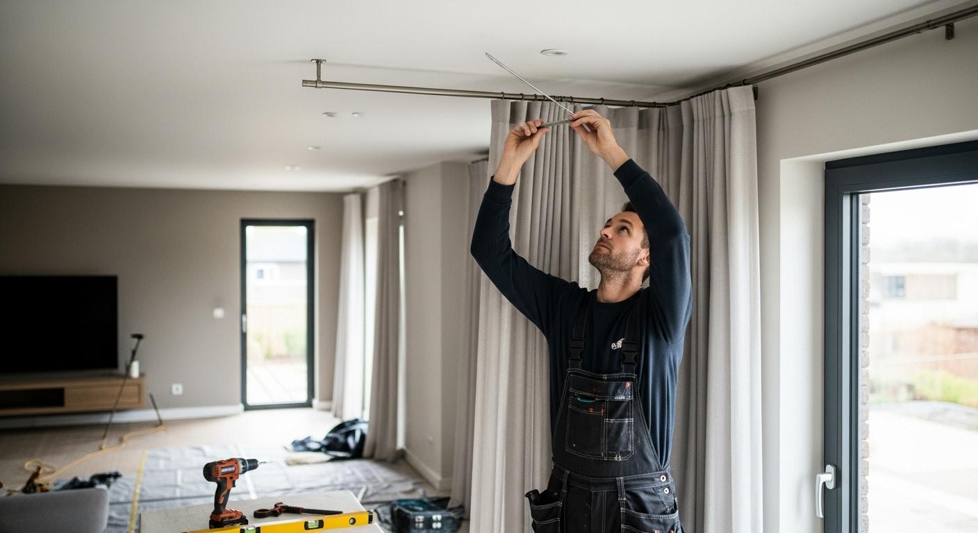 커텐 천장 설치 방법