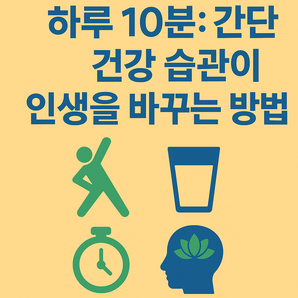하루 10분: 간단한 건강 습관이 인생을 바꾸는 방법