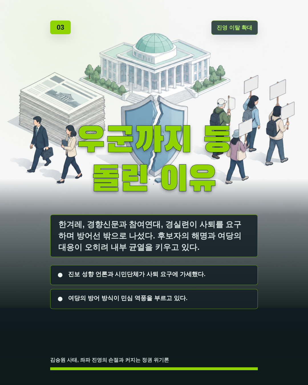 우군까지 등 돌린 이유