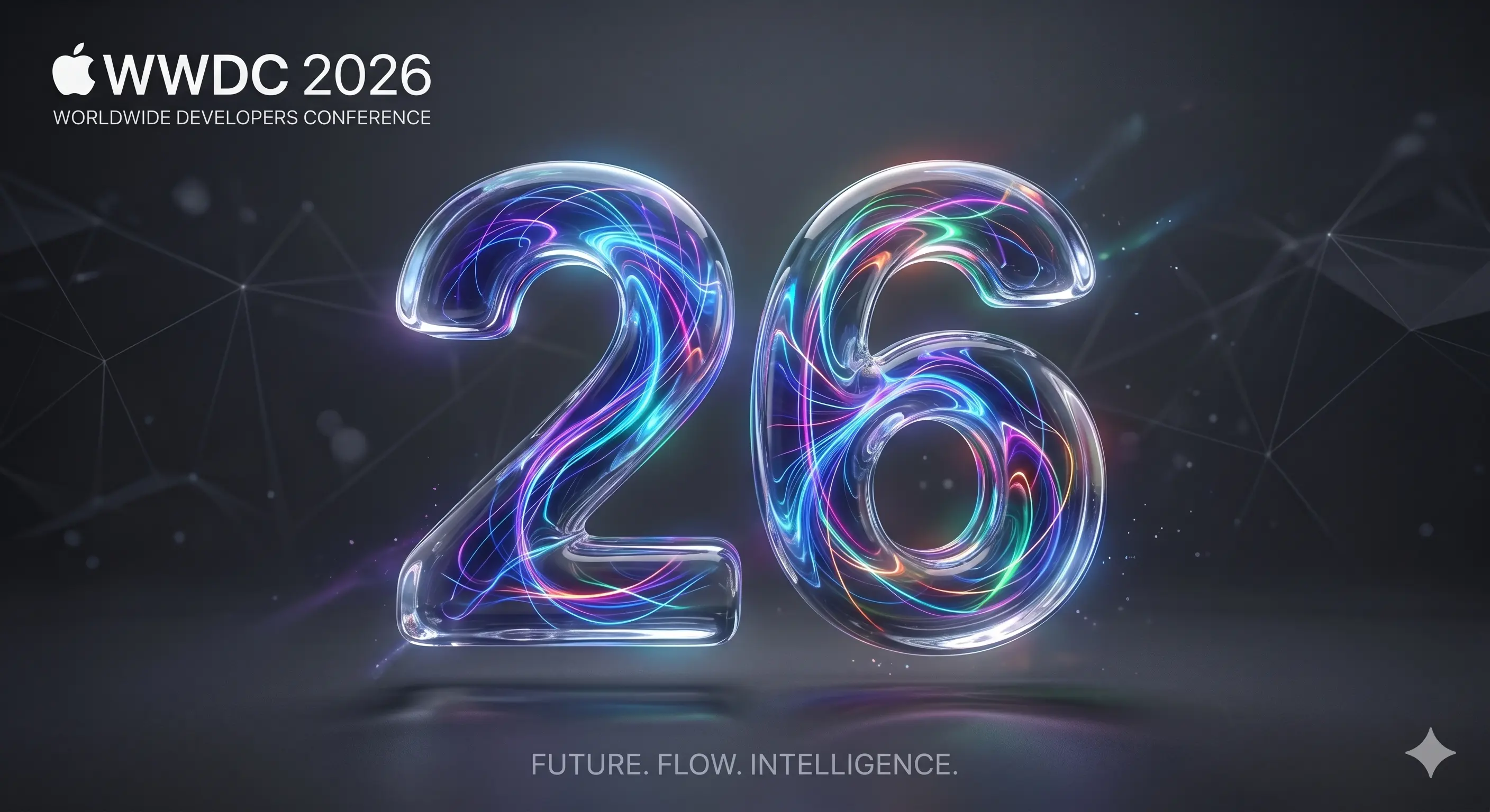 WWDC 2026 로고 디자인과 리퀴드 글래스 디자인 언어