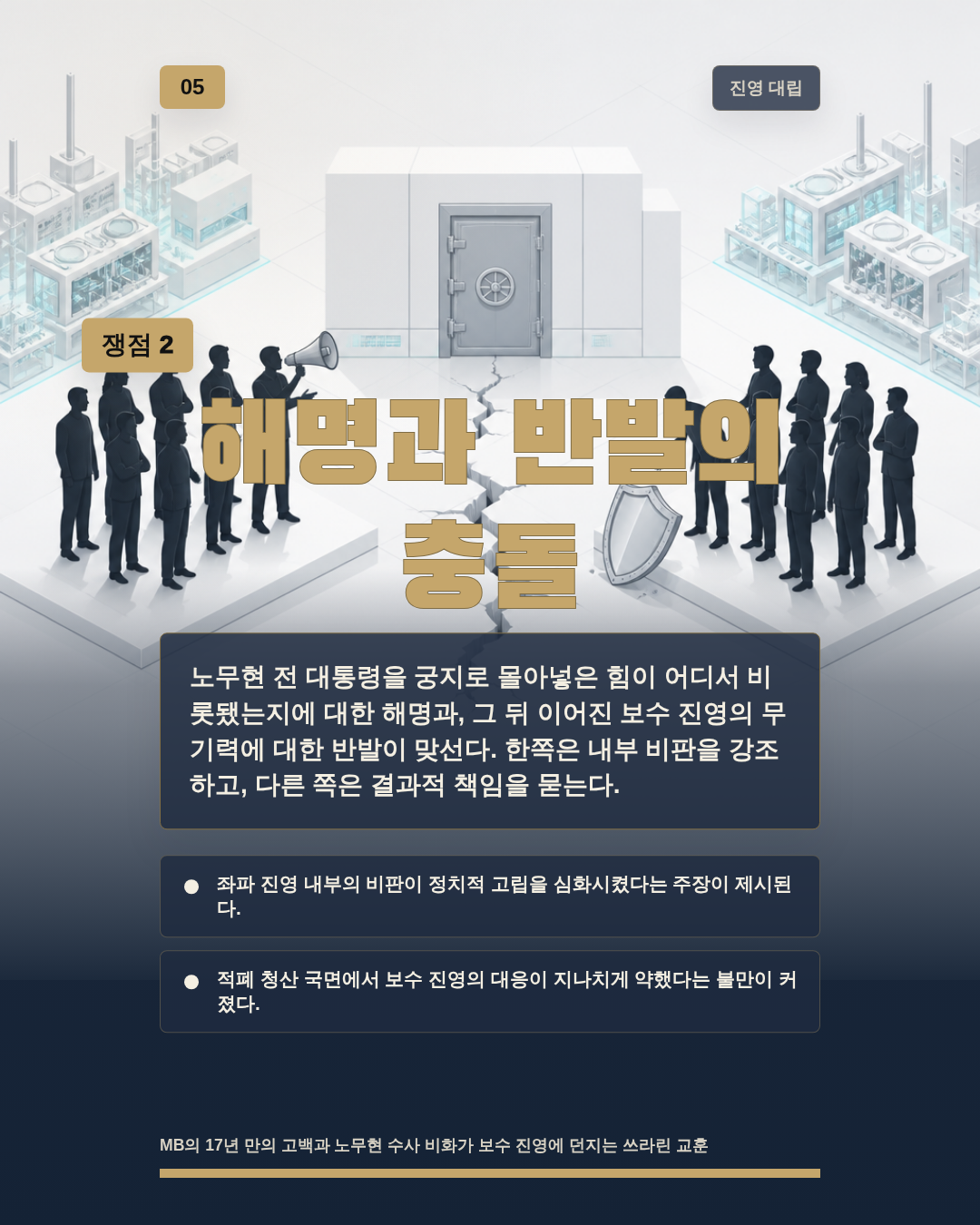 해명과 반발의 충돌