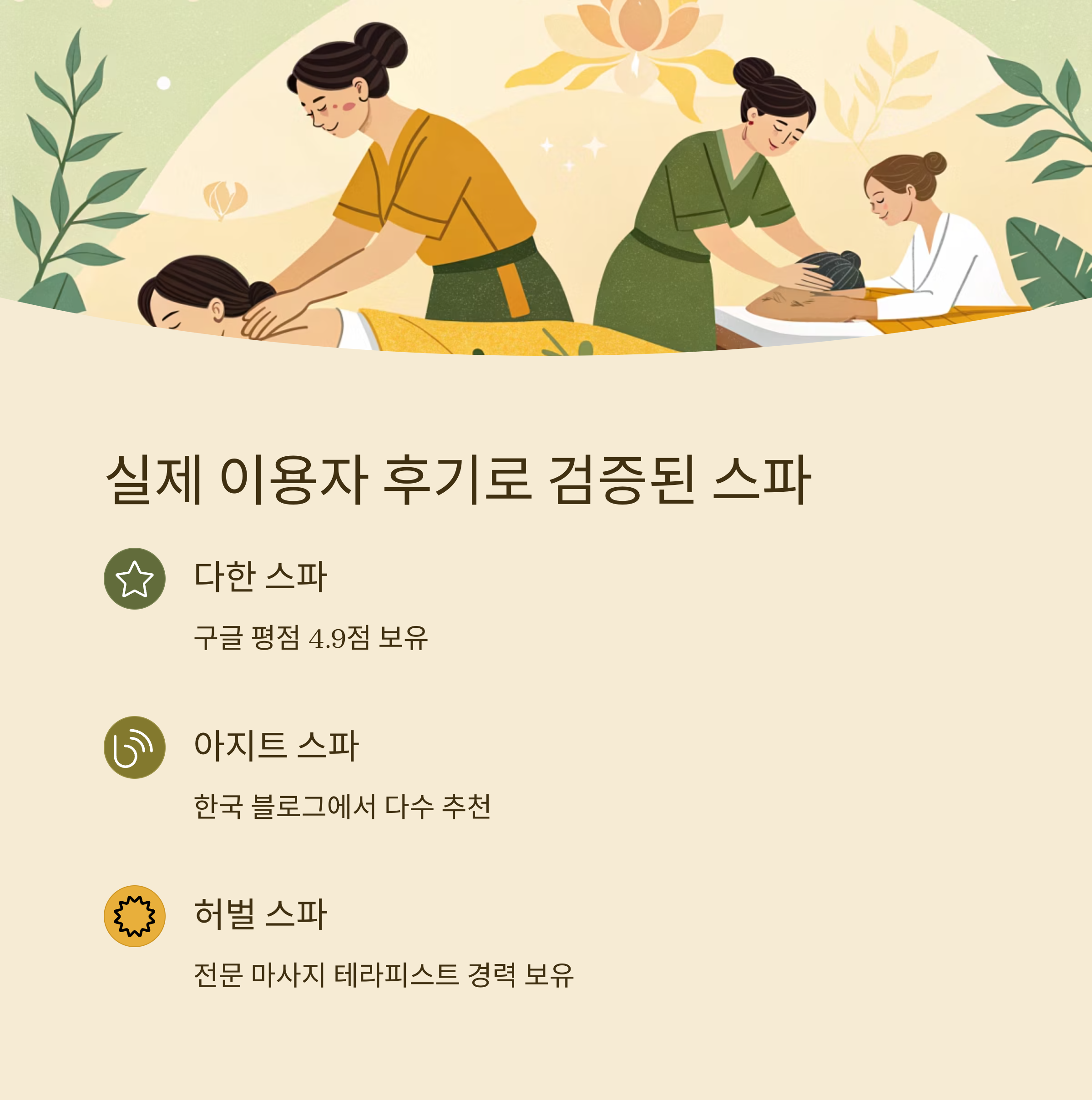 실제 이용자 후기로 검증된 스파