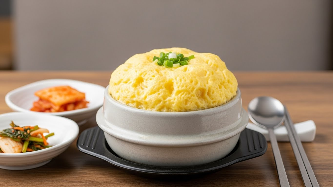 집에서 만든 담백한 계란찜 한 그릇