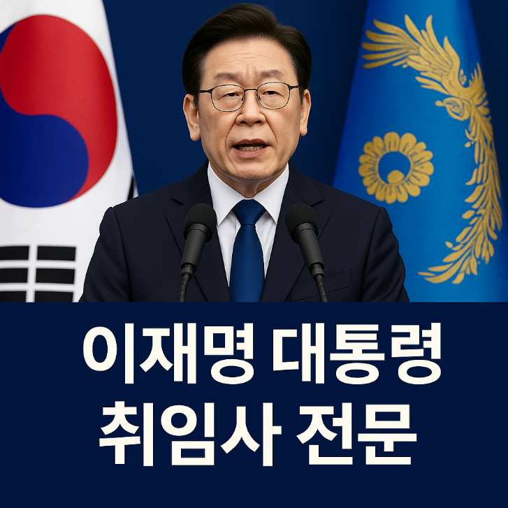이재명 대통령 취임사전문