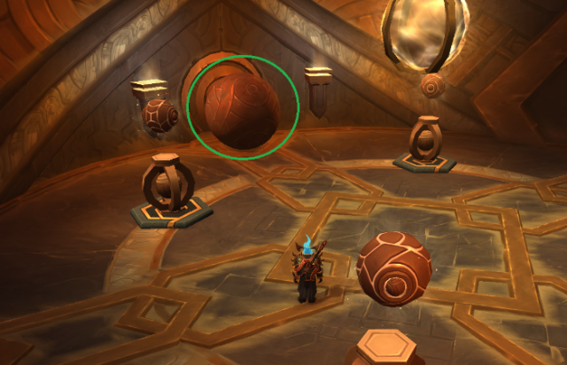 형판 보관소로 들어가기 위해 구체를 클릭하자