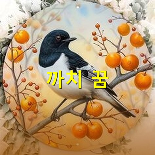 까치가-빨갛게익은-사과나무에-앉아있는-모습