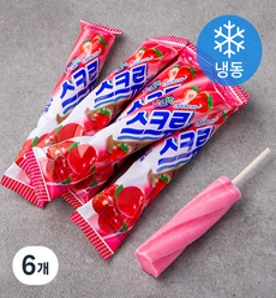 롯데웰푸드 스크류바 딸기 사과 (냉동)&#44; 480ml&#44; 6개
