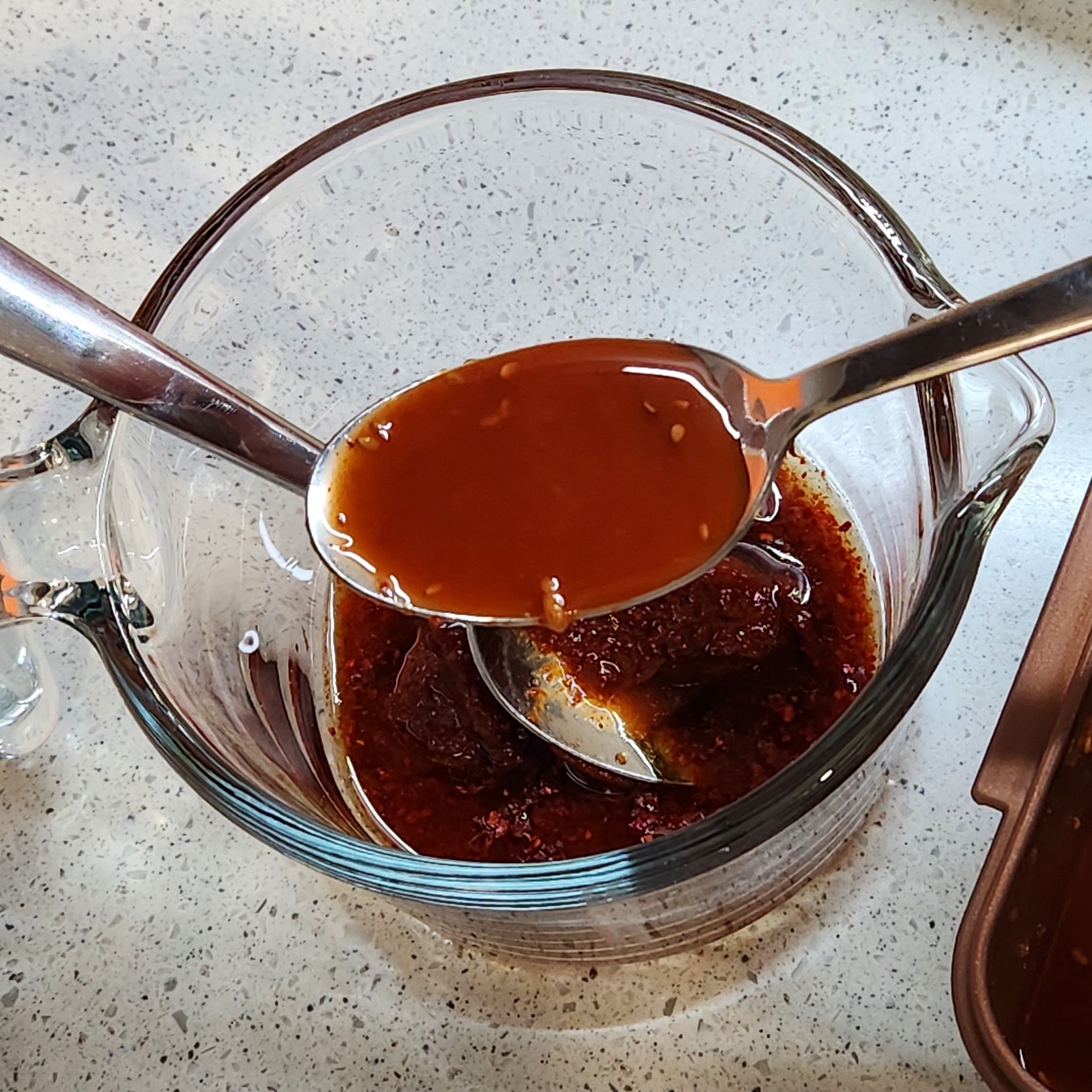 열무비빔국수-양념장재료-열무김칫국물