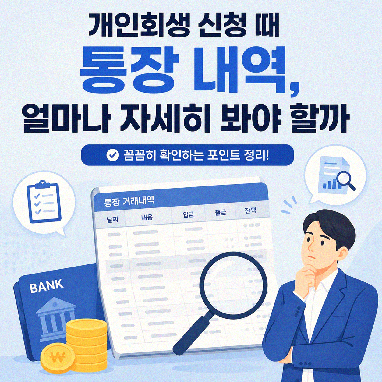 개인회생 신청 시 통장 거래내역 제출, 어떻게 해야 할까요