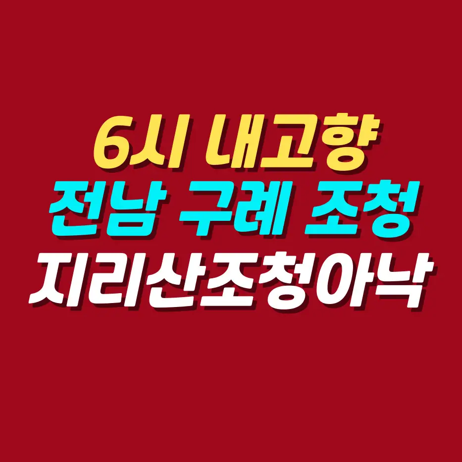 6시-내고향-전남-구례-도라지조청-쌀조청-지리산조청아낙
