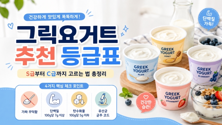 그릭요거트 추천 등급표 S급부터 C급까지 고르는 법 총정리
