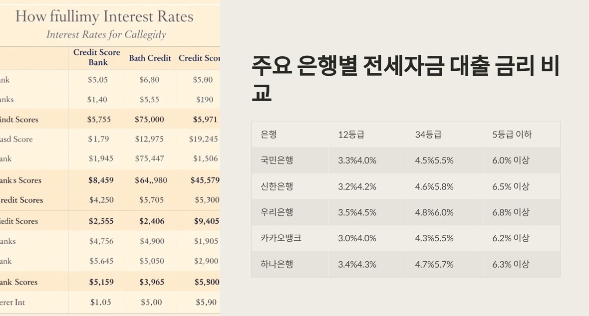 주요 은행별 금리비교사진