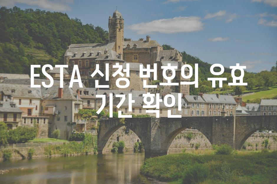 ESTA 신청 번호의 유효 기간 확인