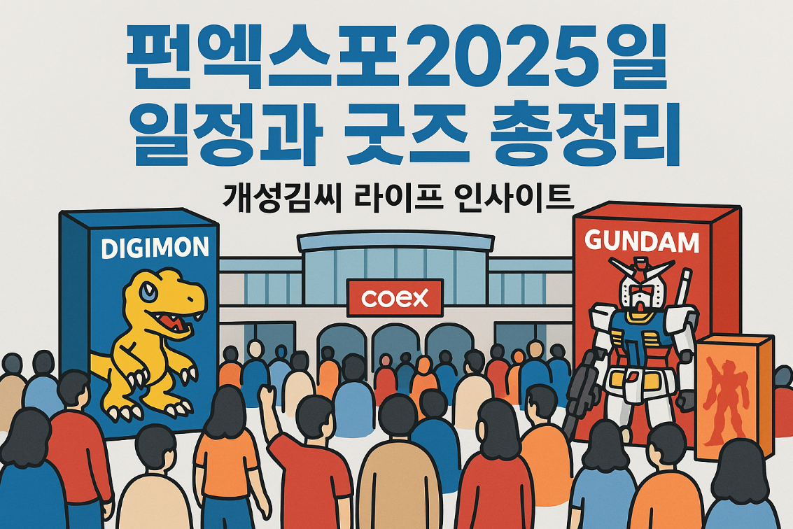 펀엑스포2025,펀엑스포2025 일정,펀엑스포2025 굿즈,코엑스 전시회,반다이남코,건담,디지몬,프라모델,한정판 굿즈