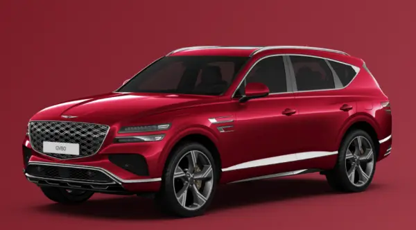 제네시스gv80 마우나 레드 색상