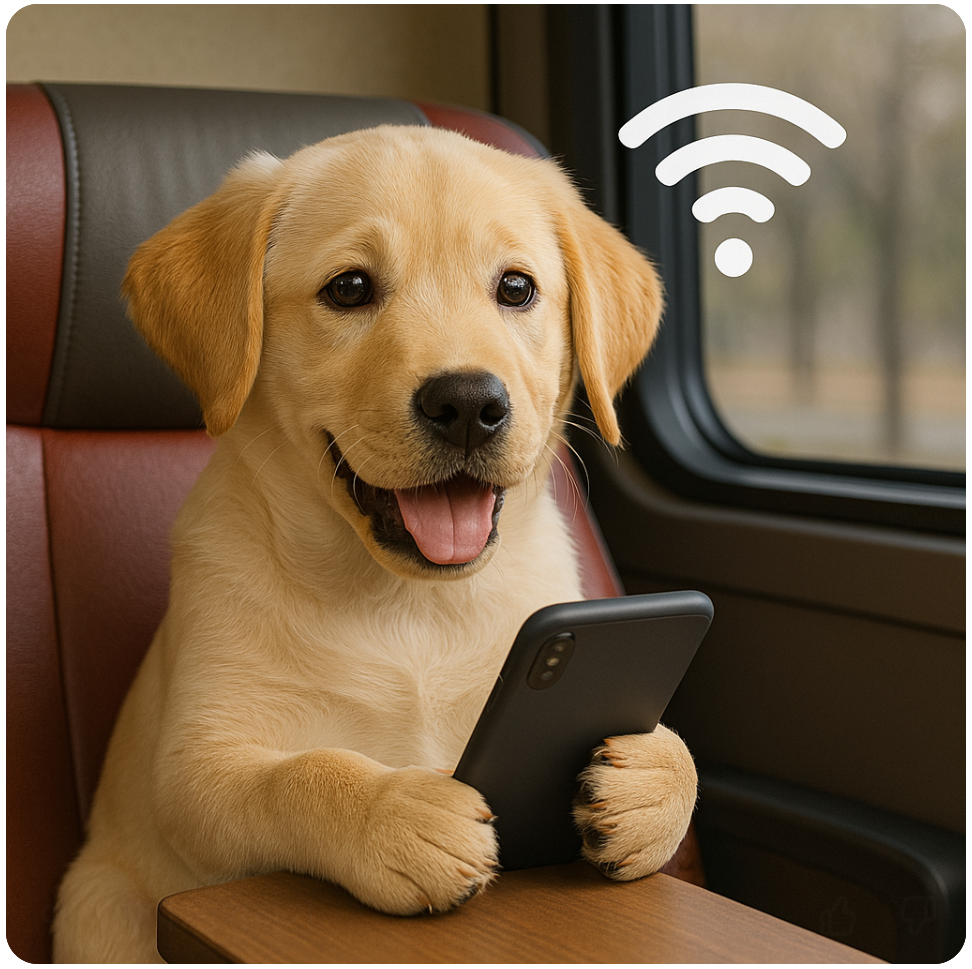 와이파이 이용하는 댕댕이 이미지