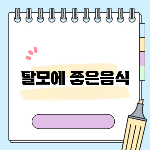 탈모에 좋은음식