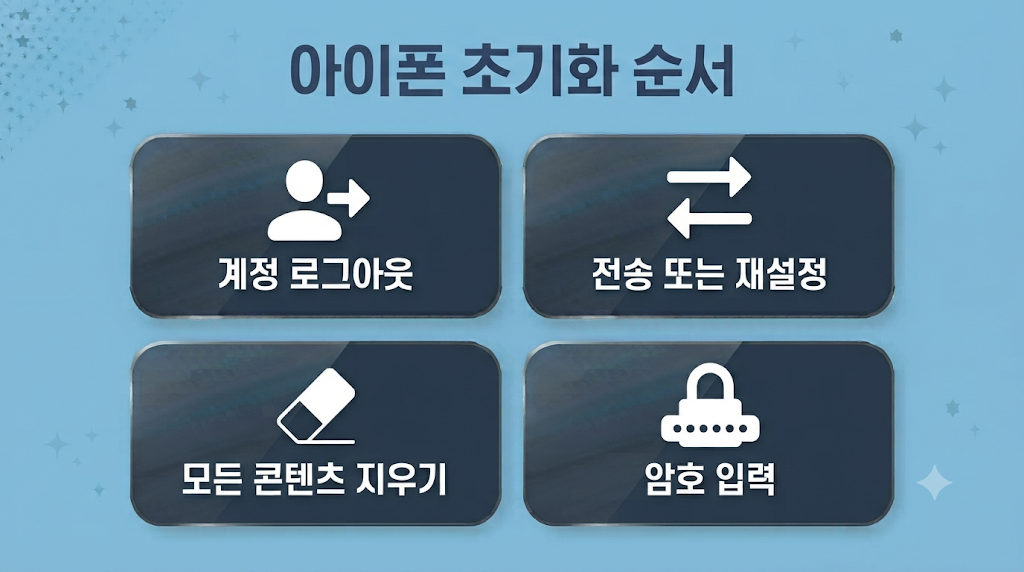 아이폰 초기화 메뉴 순서