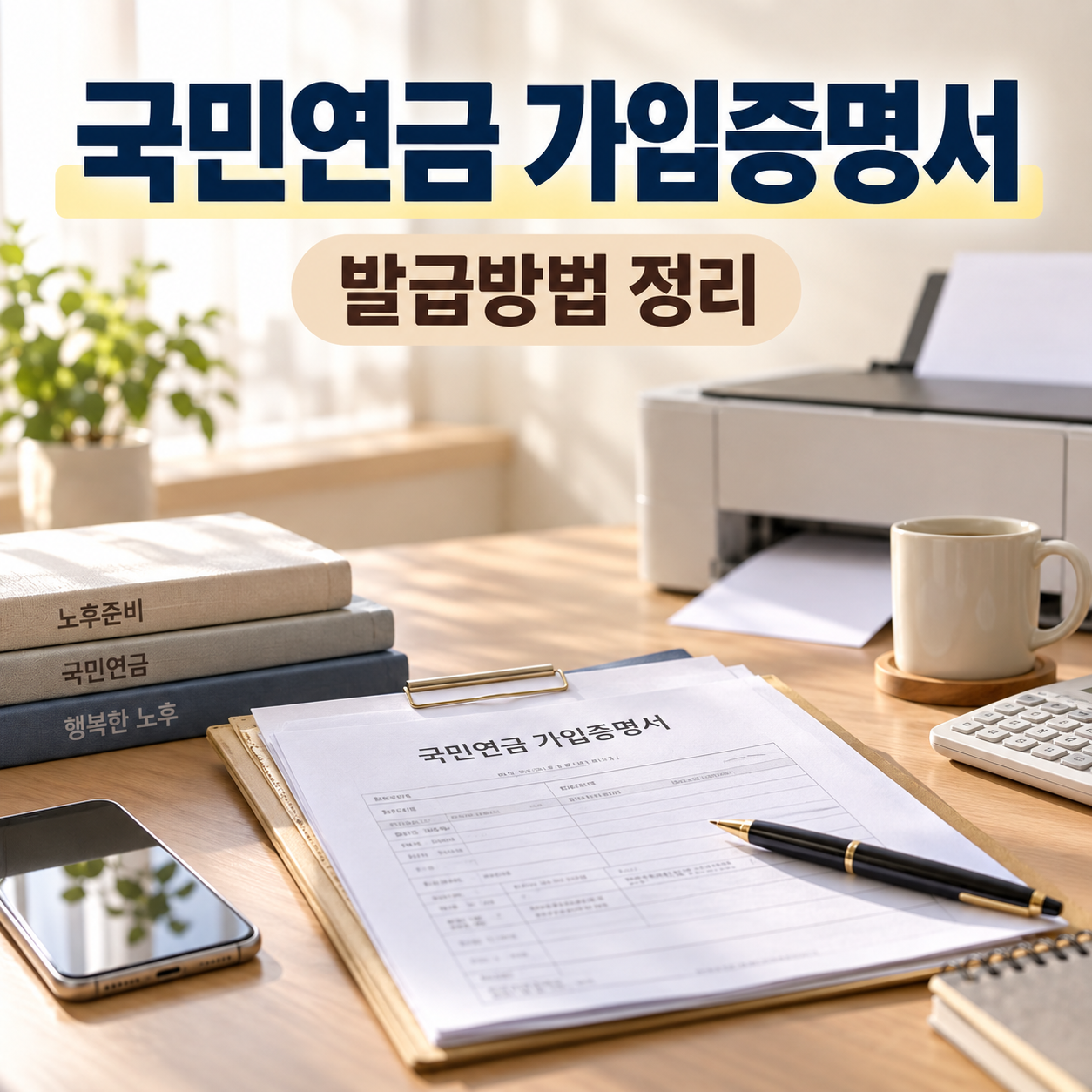 국민연금 가입증명서 발급방법 대표 이미지
