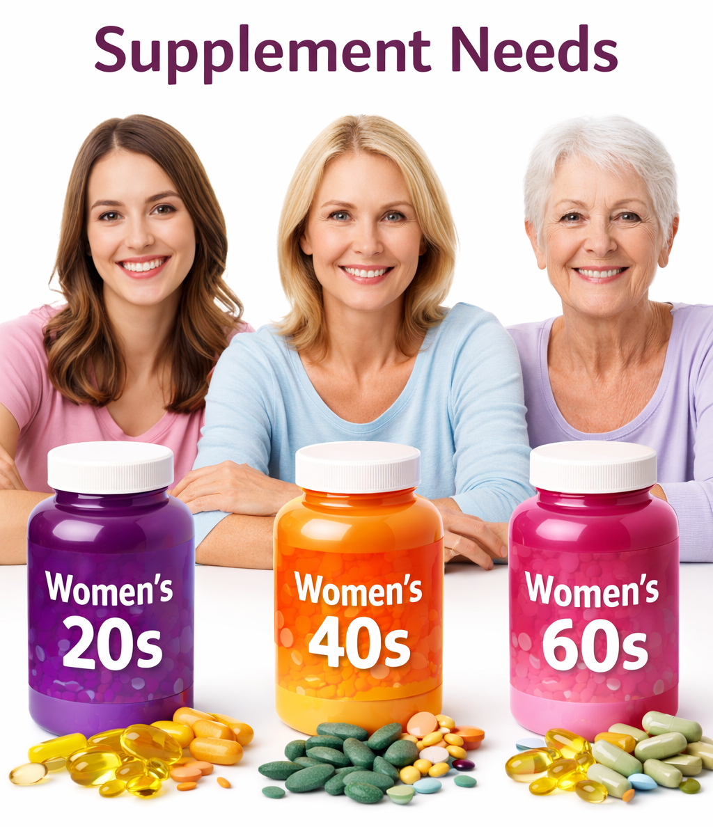 여성 연령별 추천 영양제 관련 이미지