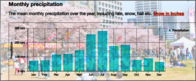 후쿠오카3월비강수량