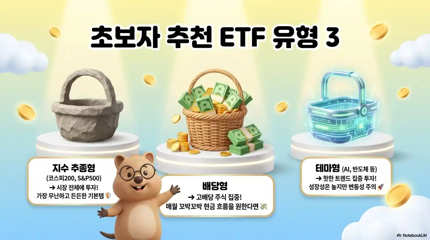 초보자 추천 ETF 유형 3가지