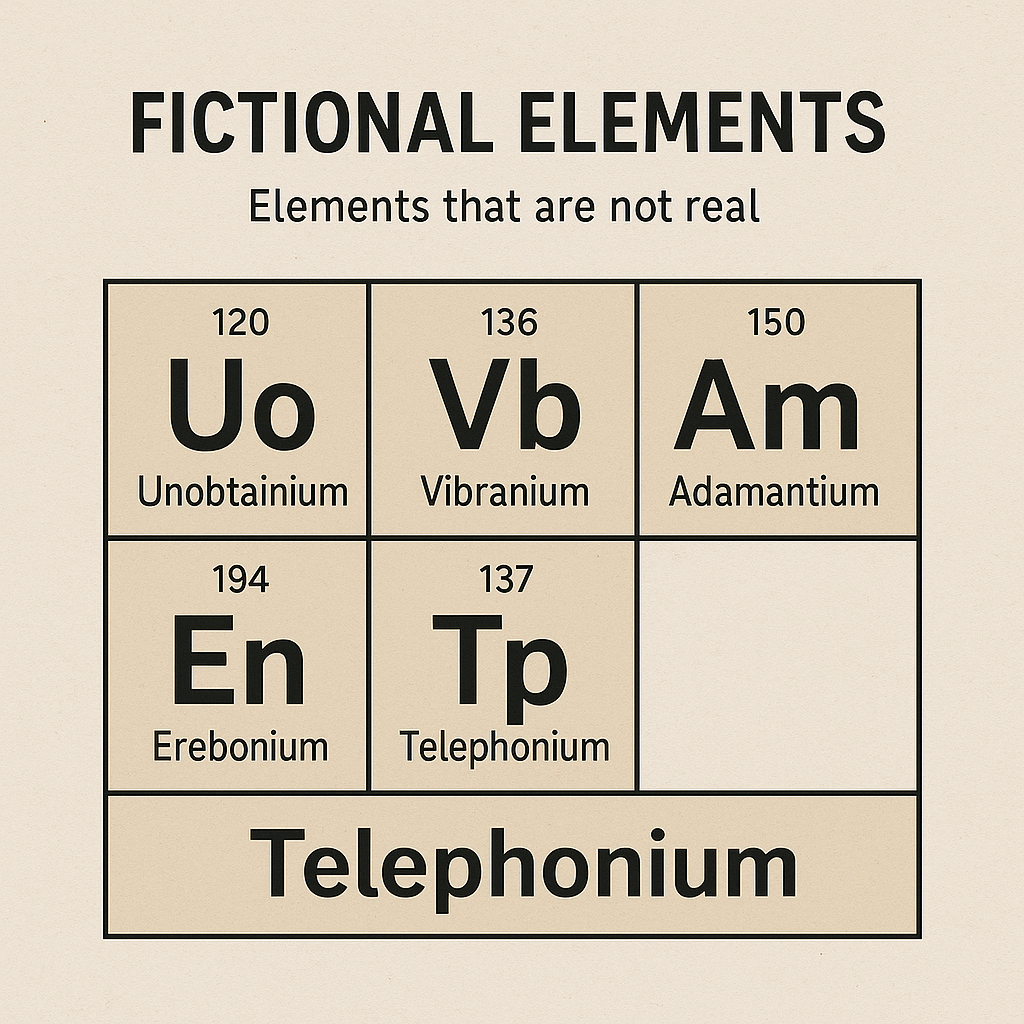 가상 원소들의 특징과 탄생 배경, 과학과 상상력 사이에서의 역할