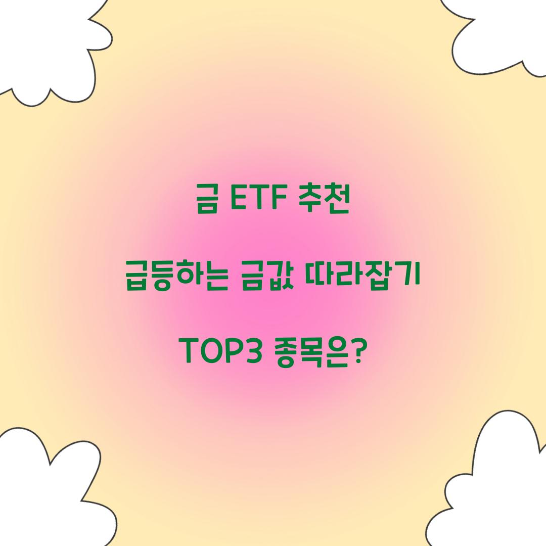 금 ETF 추천