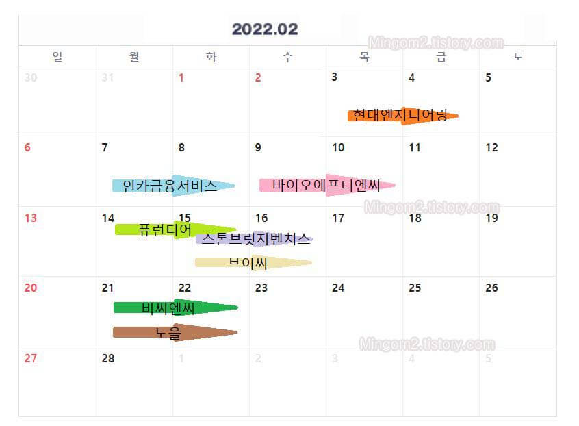 공모주 일정