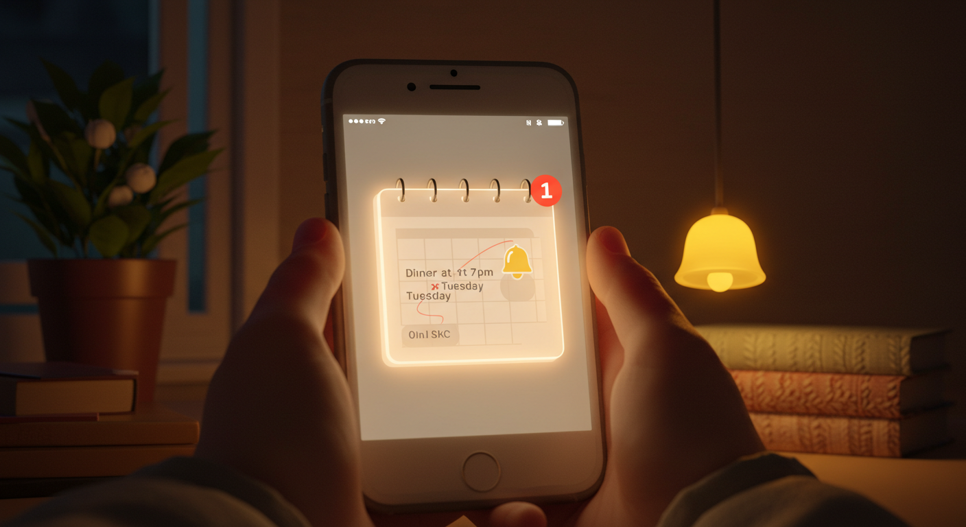 카톡 톡캘린더로 일정 정리하는 장면