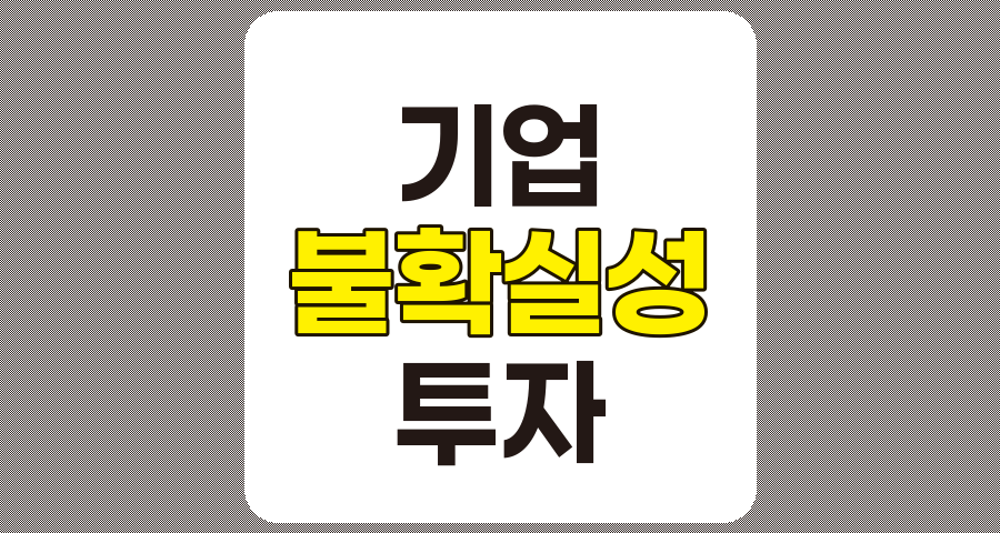 불확실한 기업 투자 전략, 성공적인 의사결정을 위한 종합 가이드