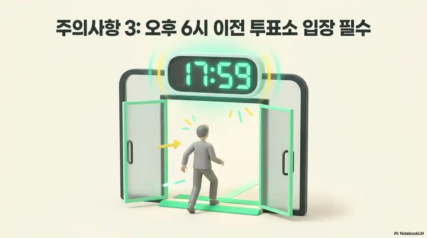 사전투표 주의 사항 마감 시간 엄수
