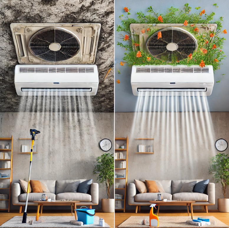 시스템 천장형 에어컨 청소 방법4