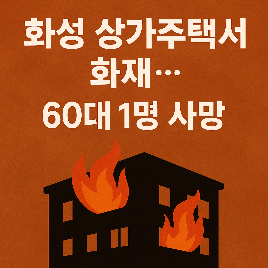 화성 팔탄면 상가주택 화재