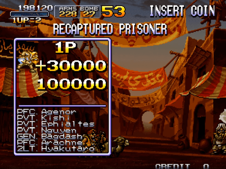 메탈슬러그2-오락실게임-종료-화면