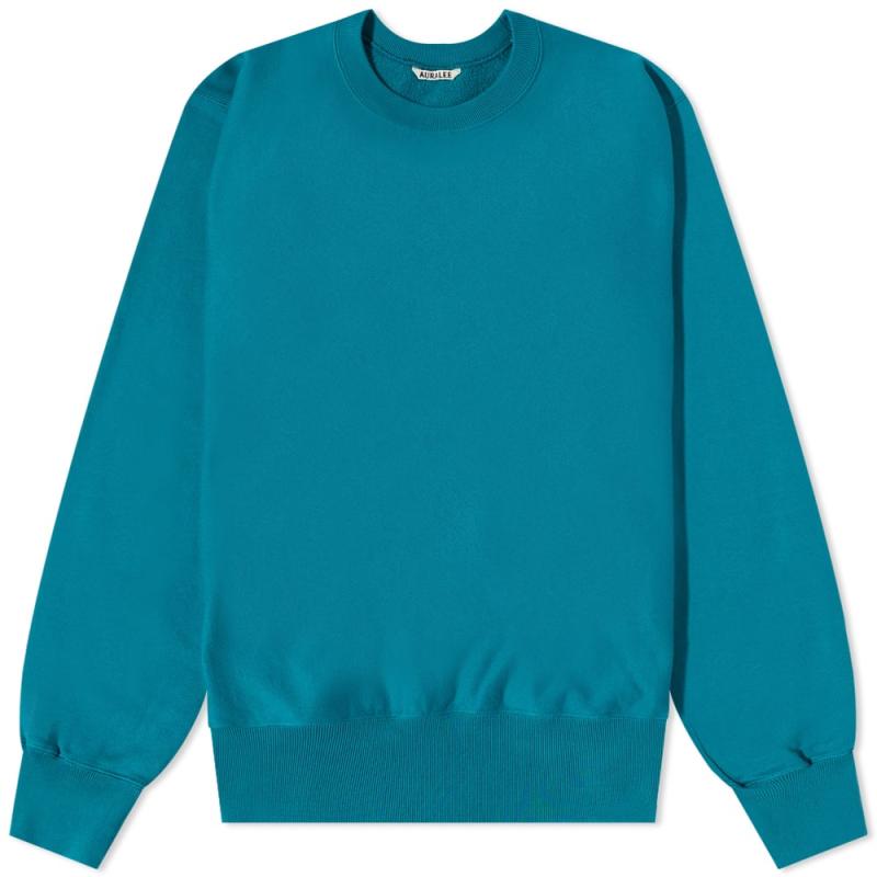오라리 AURALEE 남자 헤비 크루 스웨터 Heavy Crew Sweat 청록색