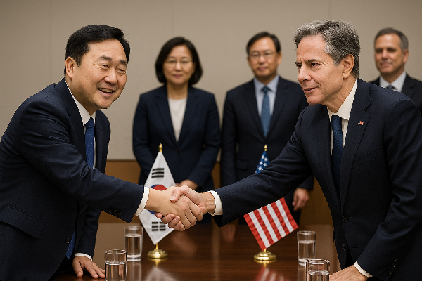 한미 2+2 관세 협의 마치고 귀국, "협의 첫 단추 잘 꿰어"