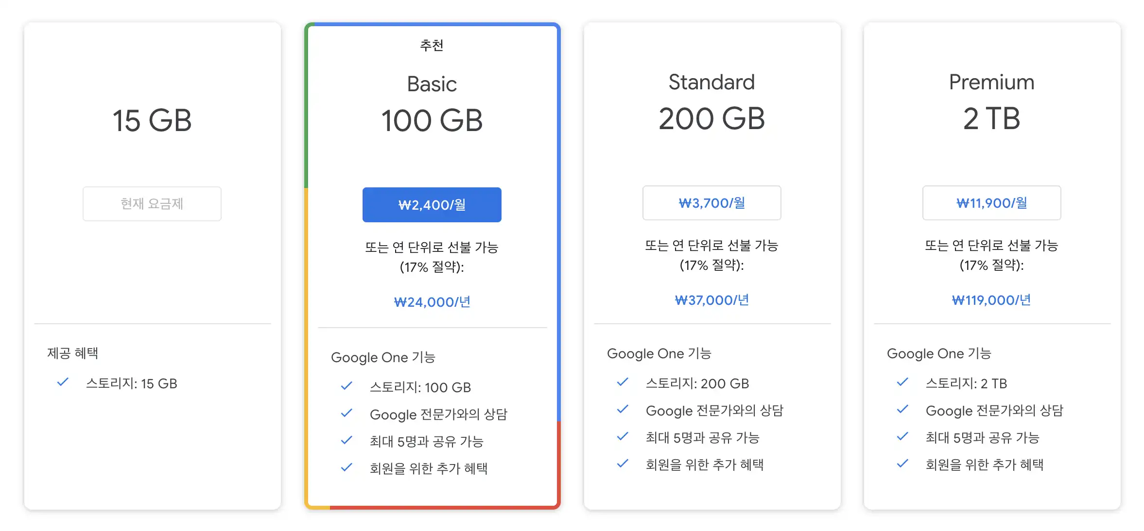 구글원 요금제