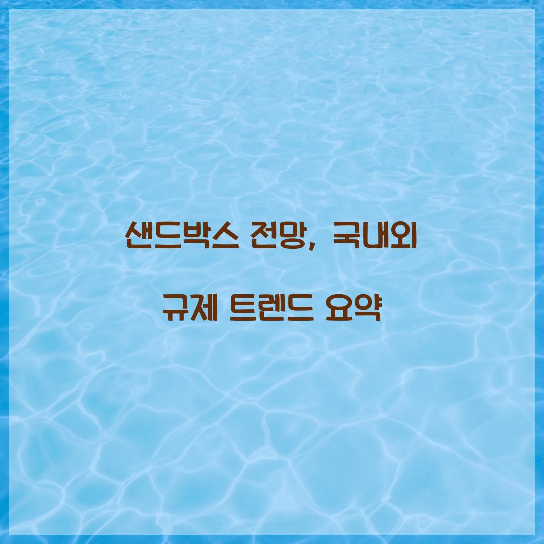 샌드박스 전망