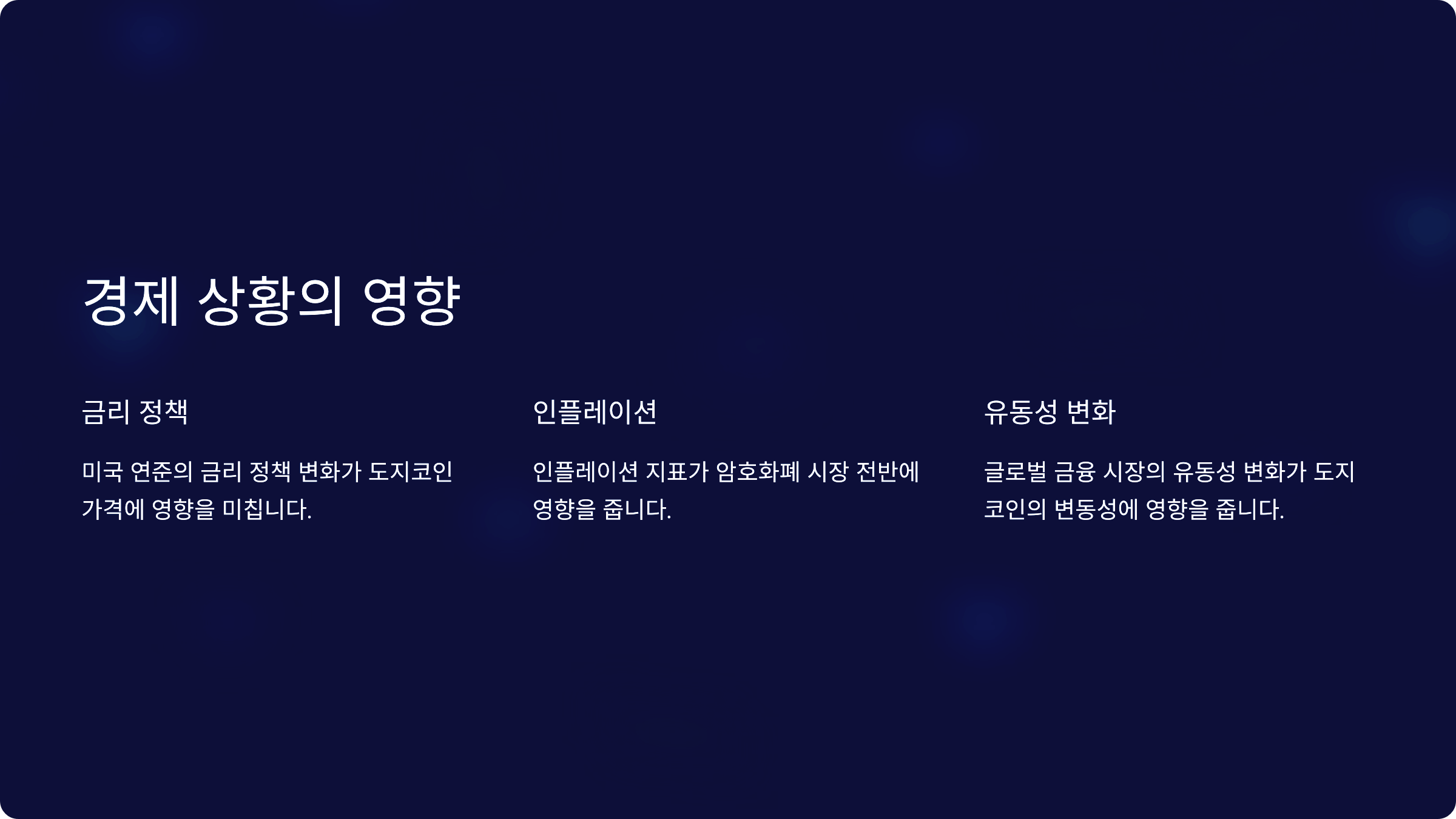 경제 상황의 영향