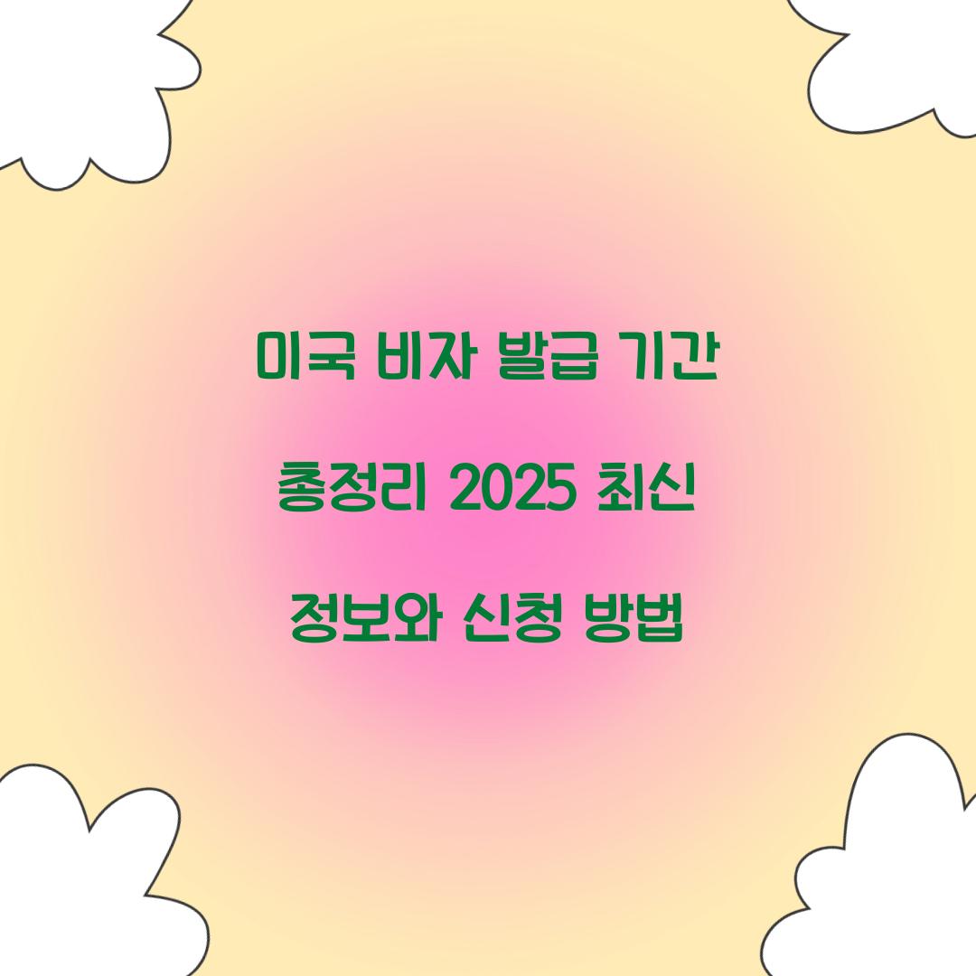 미국 비자 발급 기간